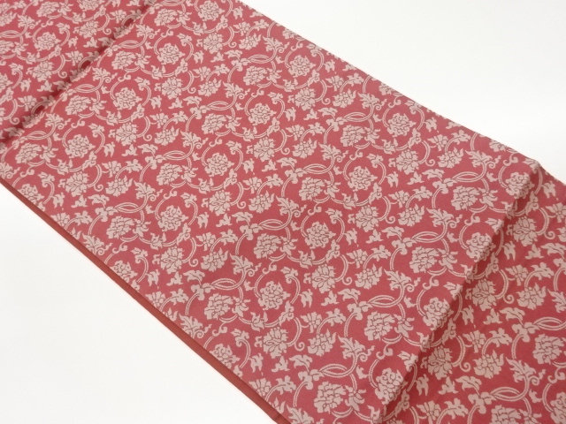 花唐草模様織出し全通袋帯